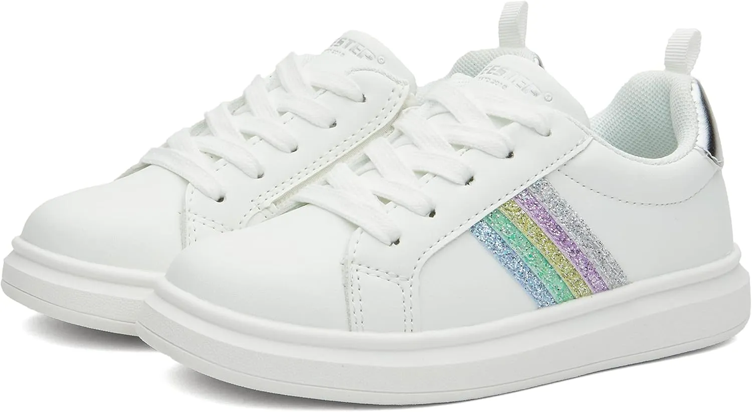 Weestep Girls Casual Slip On Comfort Fashion Sneaker Glitter Shoes for Toddler and Little Kid