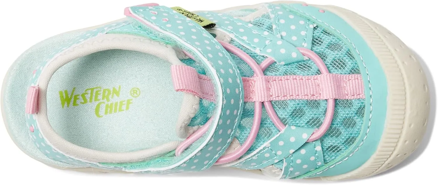 Western Chief Kids Beachcomber Sandals for Toddler and Little Kids - Rubberized EVA Insole, Hook-and-Loop Closure, and Round Toe Silhouette