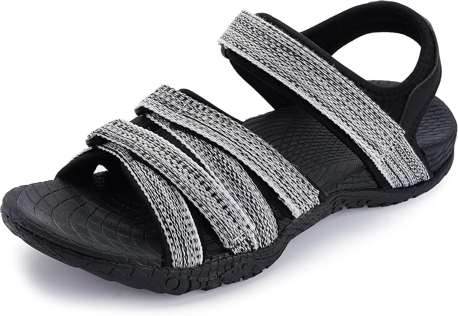 WHITIN Women’s Hiking Sandals with Arch Support | Adjustable Hook and Loop Straps | Durable Sport Sandals for Outdoor Adventure