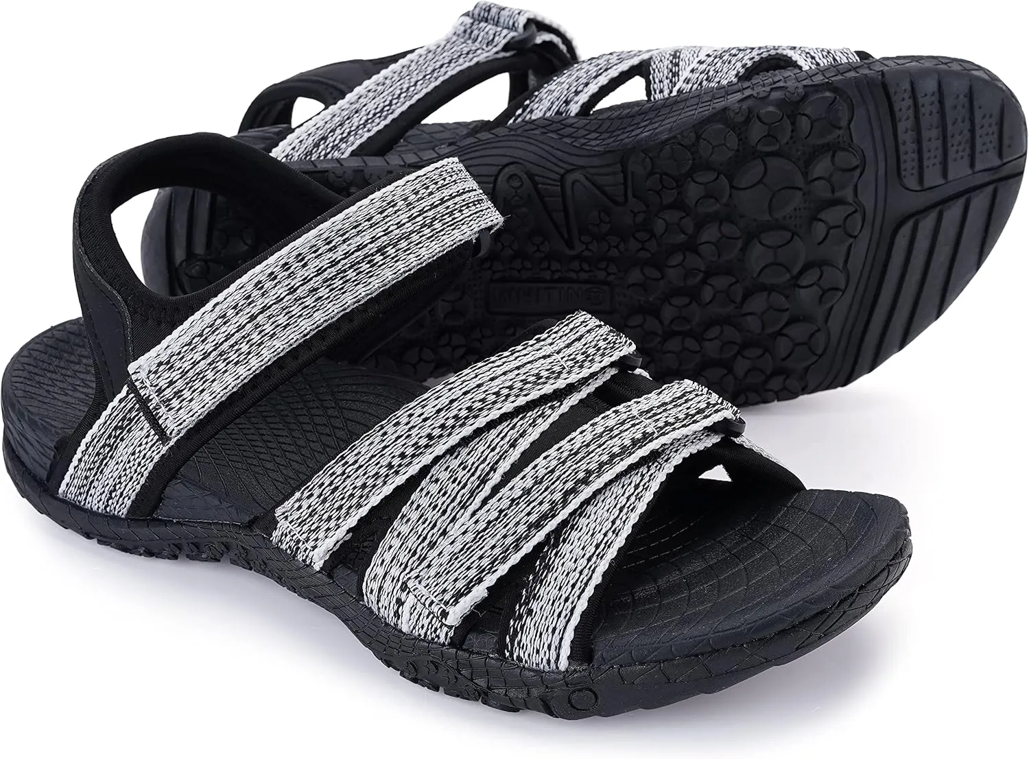 WHITIN Women’s Hiking Sandals with Arch Support | Adjustable Hook and Loop Straps | Durable Sport Sandals for Outdoor Adventure