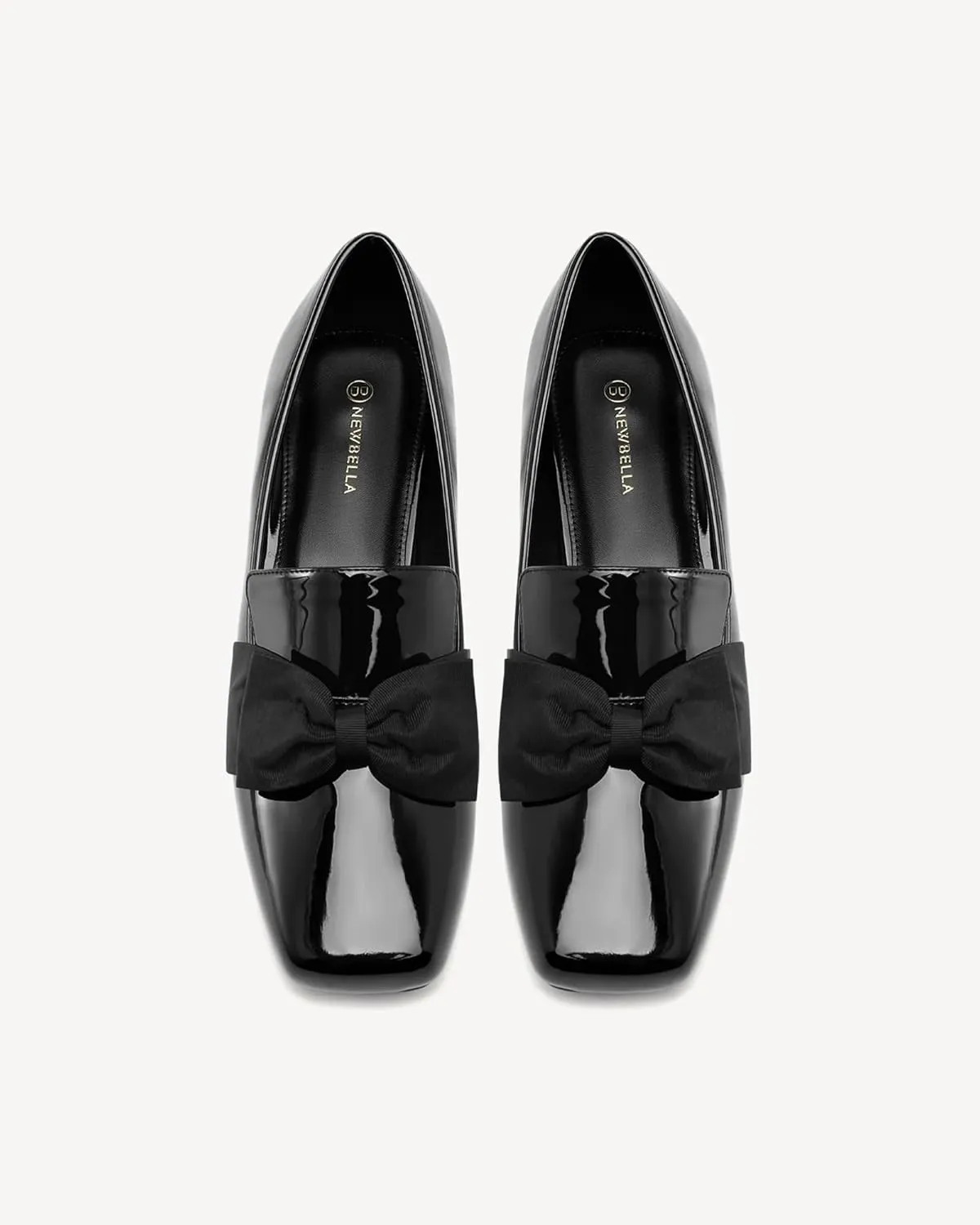 Women Square Toe Flat Loafers with Wide Last Daily, Large Size Dressy Shoe Slip On Flats Shoes