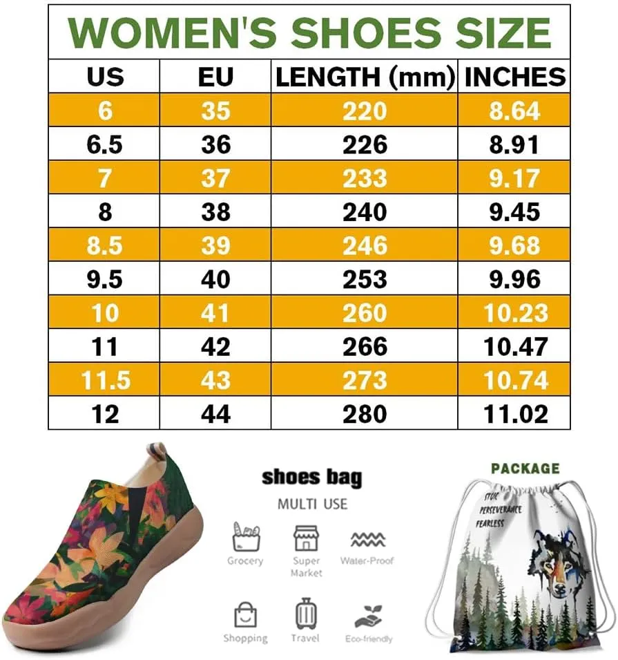Women Vibrant Painted Slip On Loafers Ultra Lightweight Comfort Walking Sneakers Foldable Knitted Travel Shoes