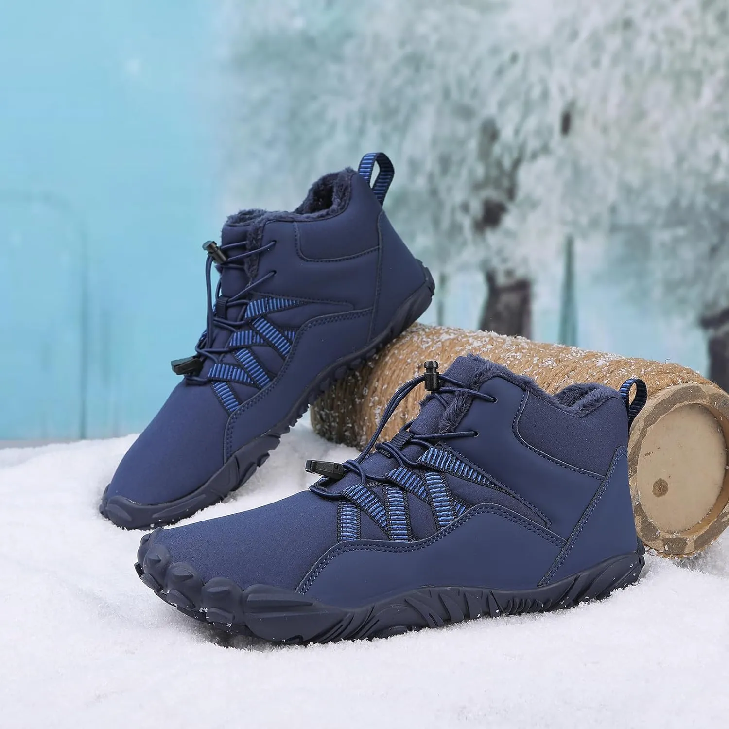 Women Winter Barefoot Shoes Mens Snow Minimalist Zero Drop Boots Wide Toe Box Toes Sneakers Workout Footwear Shoes Boots Unisex
