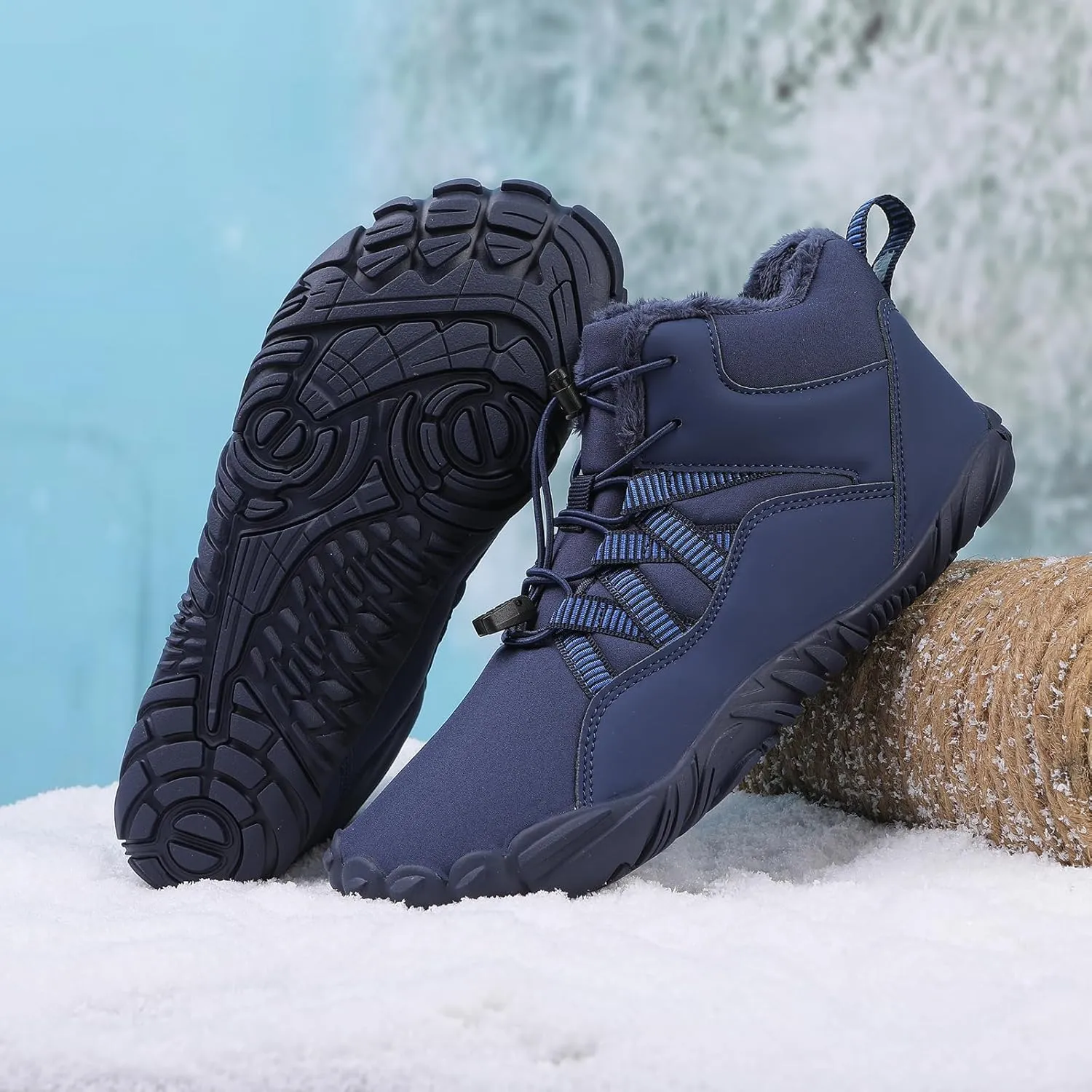 Women Winter Barefoot Shoes Mens Snow Minimalist Zero Drop Boots Wide Toe Box Toes Sneakers Workout Footwear Shoes Boots Unisex