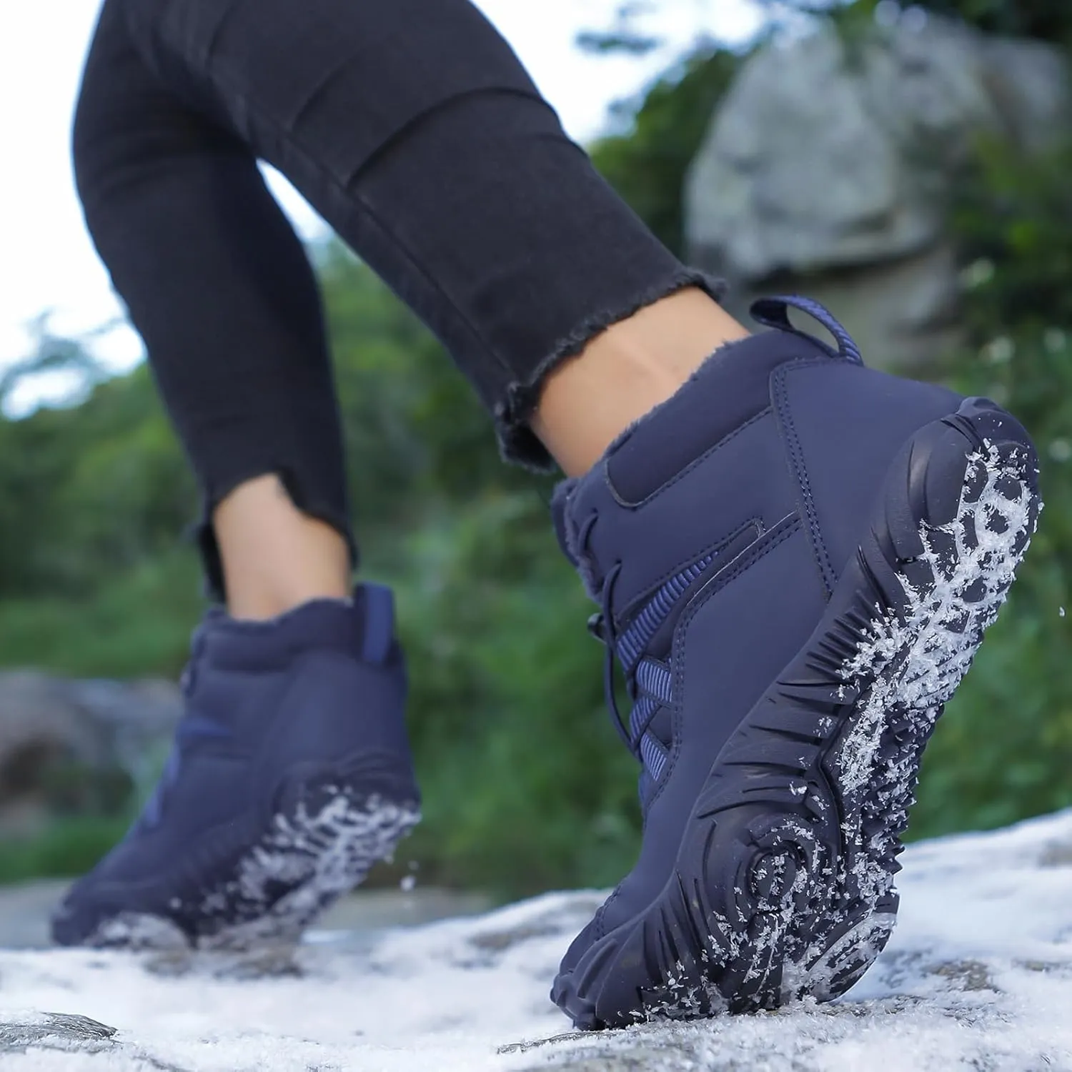 Women Winter Barefoot Shoes Mens Snow Minimalist Zero Drop Boots Wide Toe Box Toes Sneakers Workout Footwear Shoes Boots Unisex