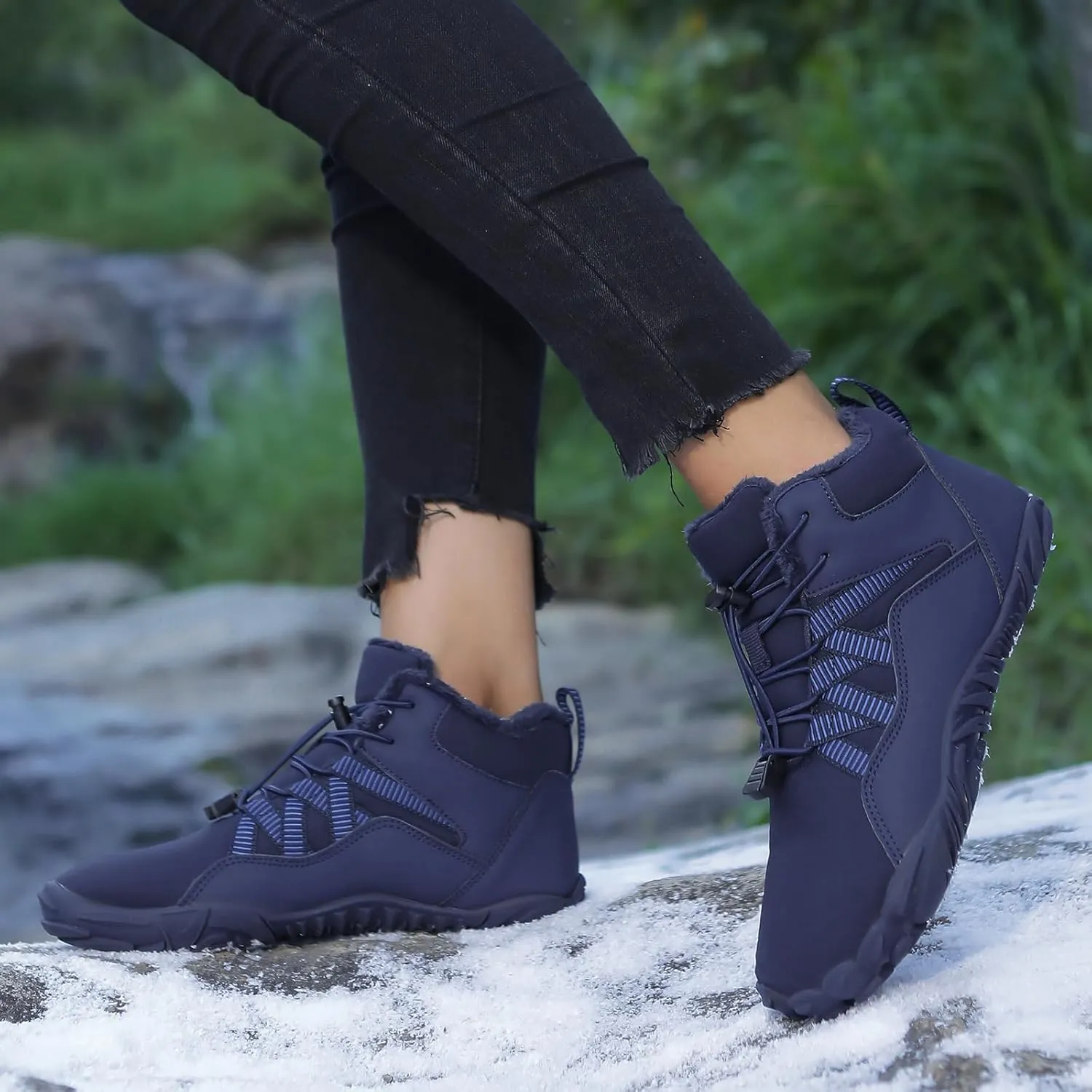Women Winter Barefoot Shoes Mens Snow Minimalist Zero Drop Boots Wide Toe Box Toes Sneakers Workout Footwear Shoes Boots Unisex