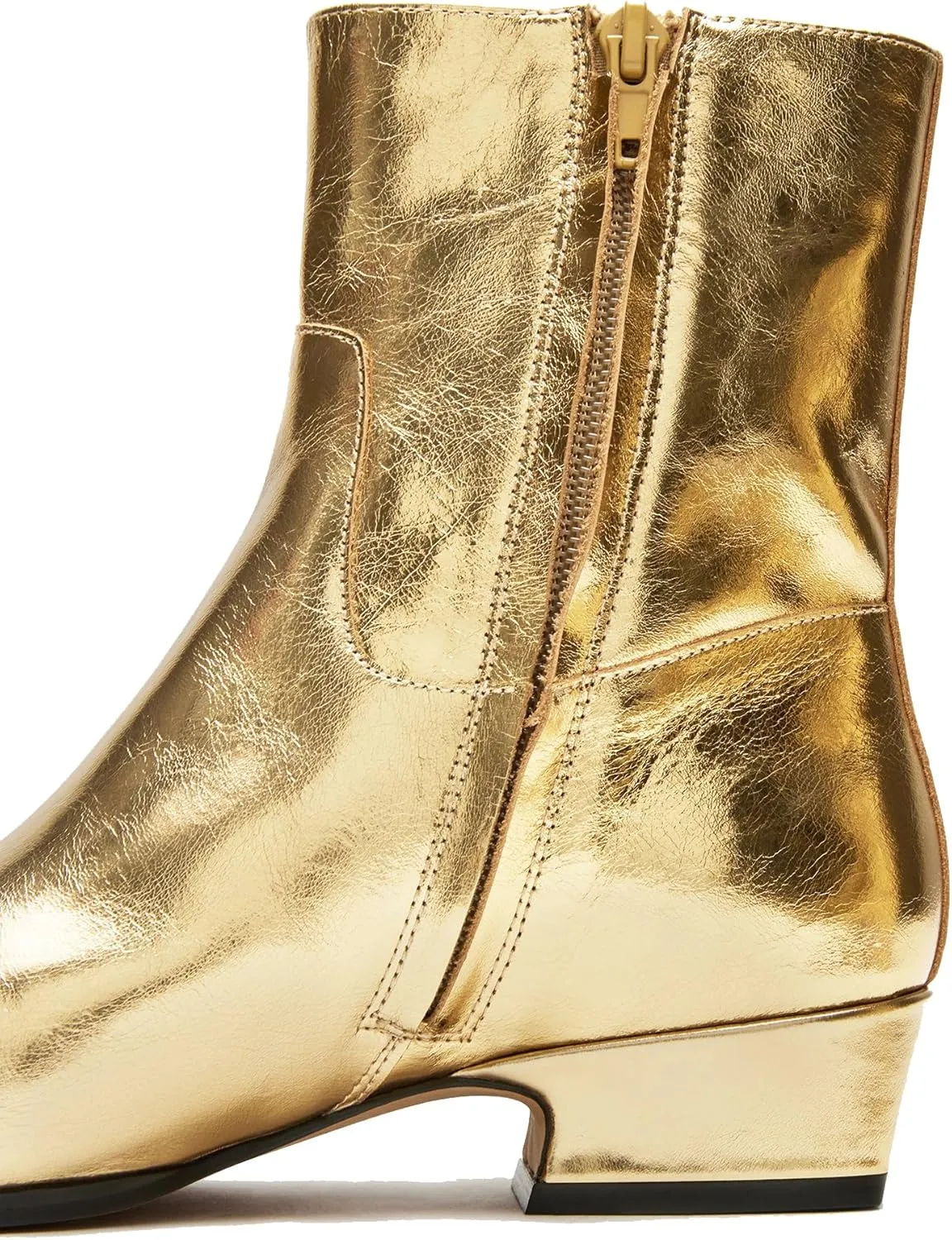 Women's Ankle Boots Square Toe Low Chunky Block Heel Booties Comfortable Short Boots Side Zipper Booties Shoes