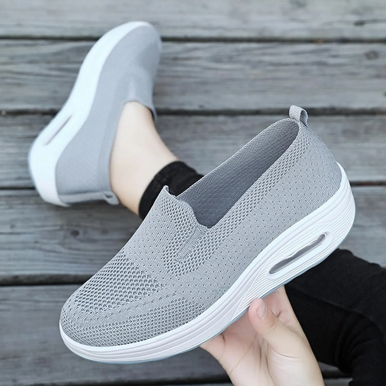 Women's Breathable Orthopedic Air Cushion Sneakers for Comfortable Casual Walking Shoes
