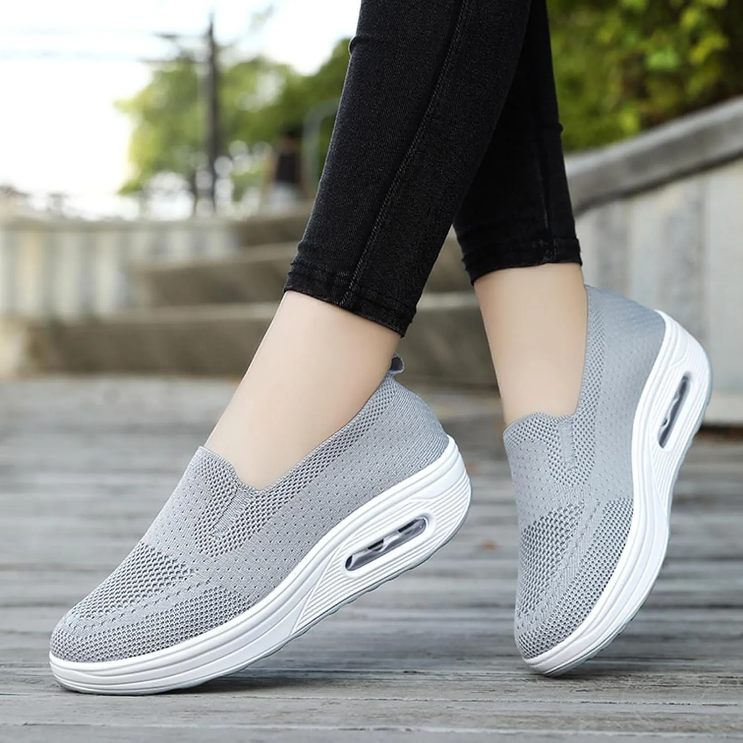 Women's Breathable Orthopedic Air Cushion Sneakers for Comfortable Casual Walking Shoes