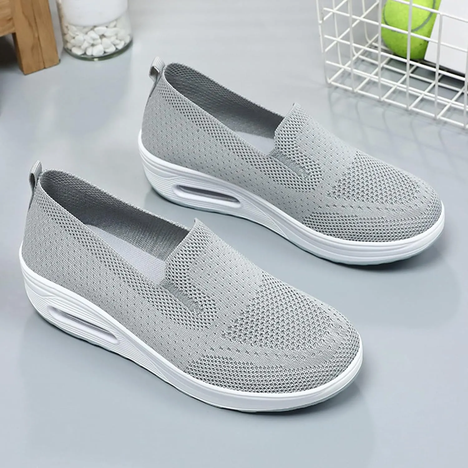 Women's Breathable Orthopedic Air Cushion Sneakers for Comfortable Casual Walking Shoes