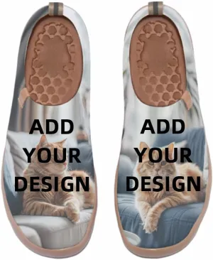 Women's Casual Knitted Shoes Art Painted Slip On Loafers, Lightweight Comfort Walking Sneakers