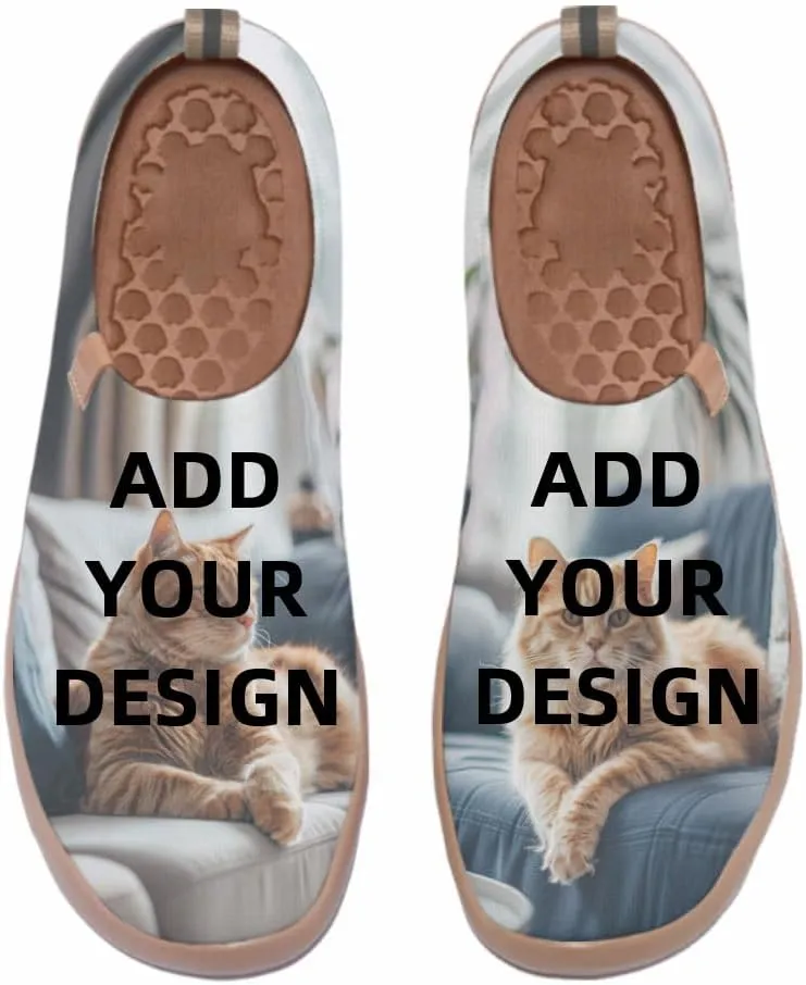 Women's Casual Knitted Shoes Art Painted Slip On Loafers, Lightweight Comfort Walking Sneakers