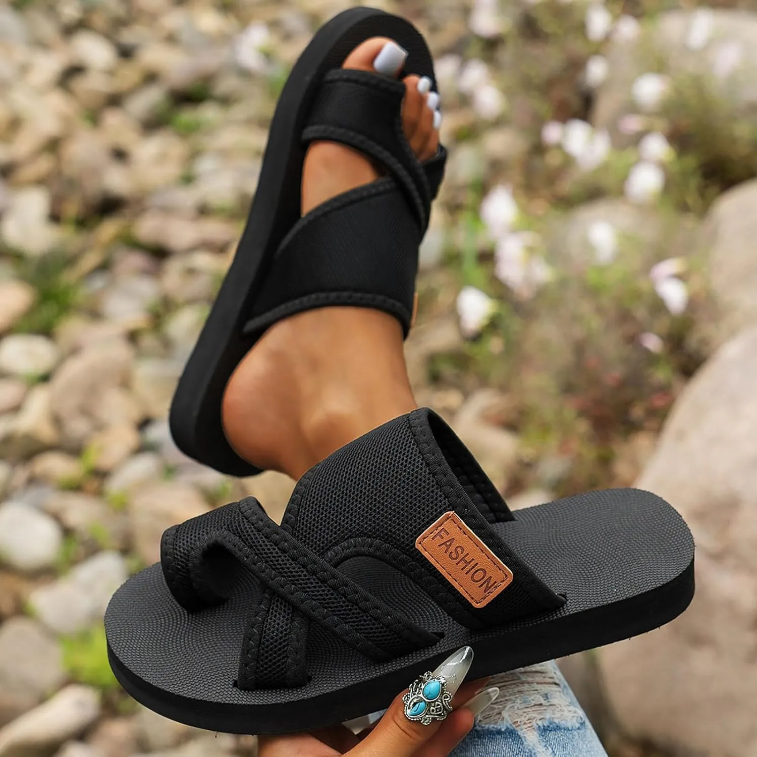 Women's Comfortable Breathable Mesh Flip Flops, Hollow Mesh Flip Flops, Non-Slip Orthopedic Sandals With Arch Support