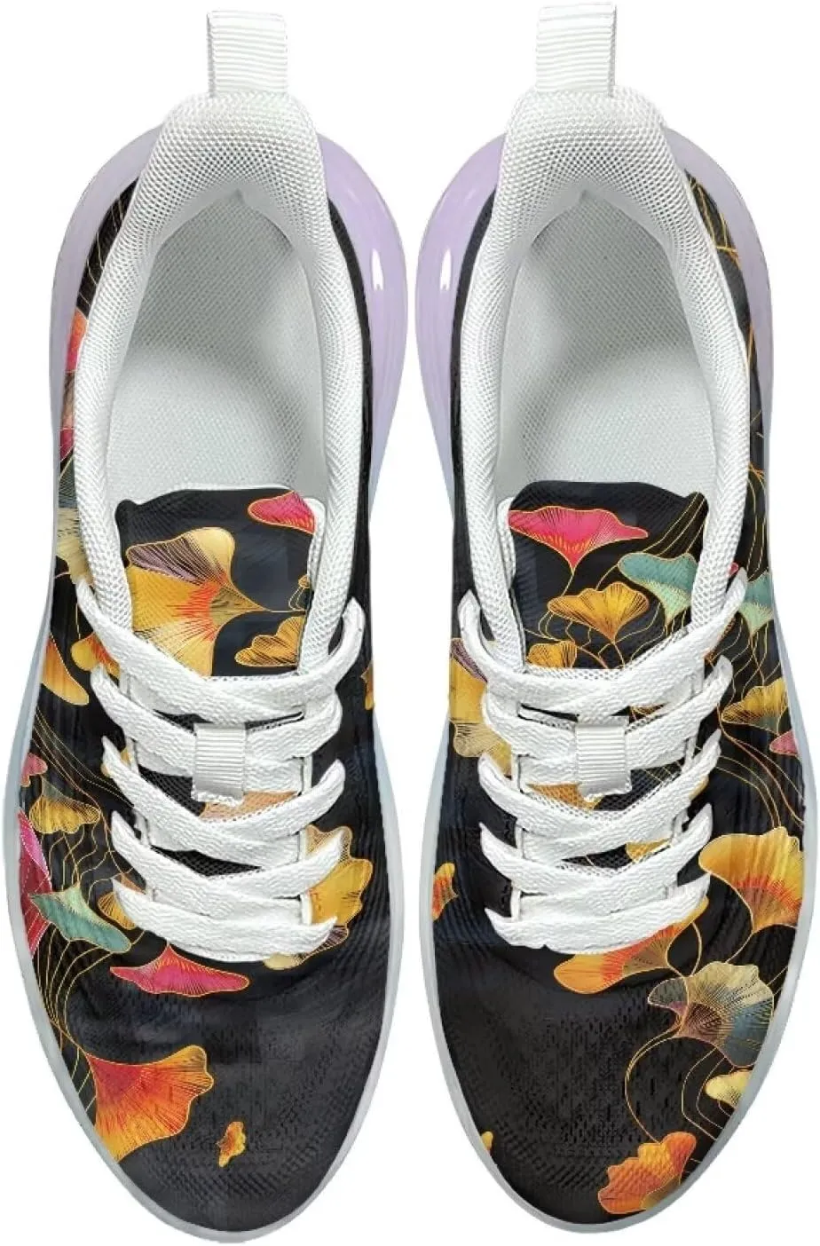 Women's Floral Print Sneaker Soft Lightweight Non Slip Tennis Sneaker Footwear Air Cushion Walking Shoes for Women US 6-11
