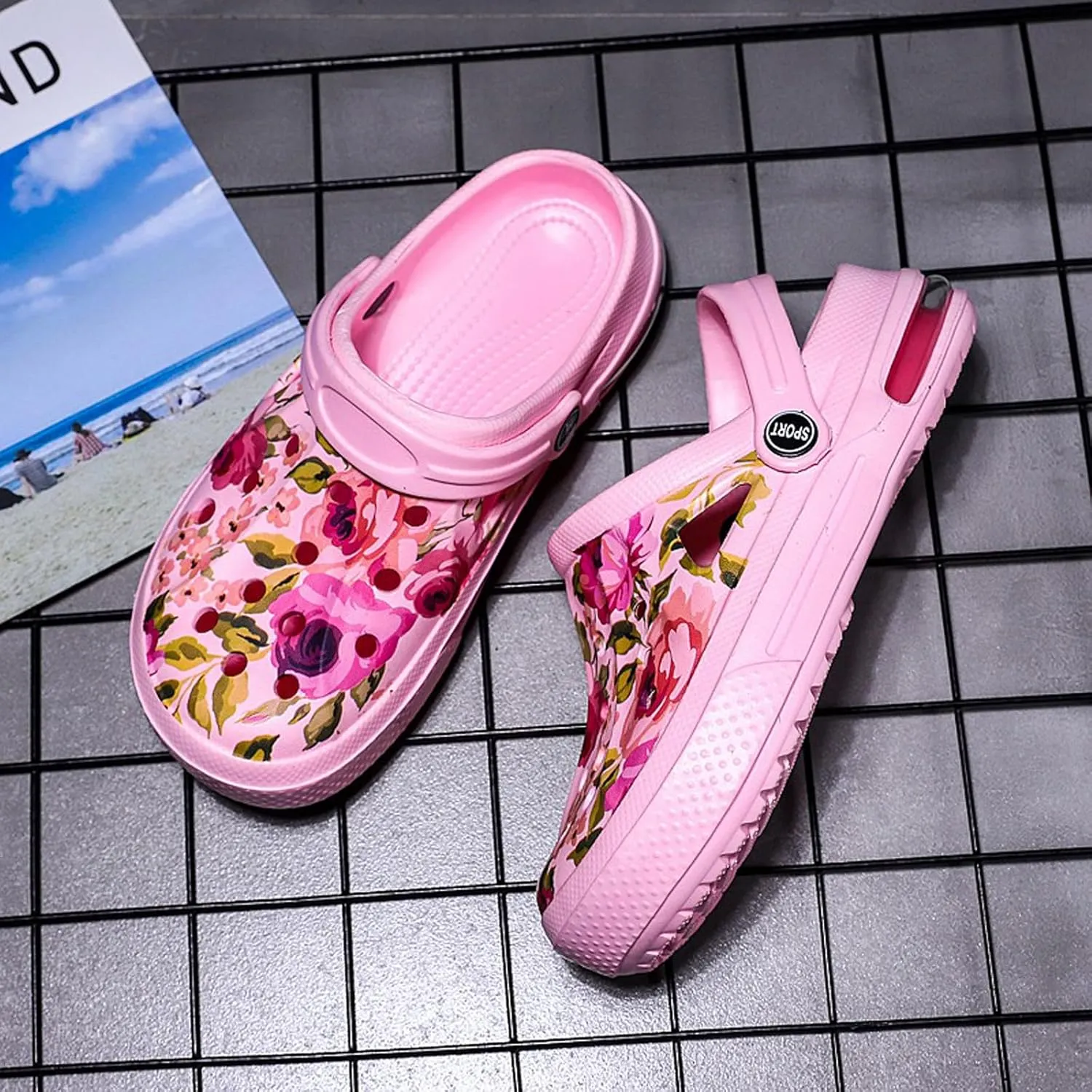 Women's Garden Clogs Shoes Casual Slipper Beach Sandals Anti-Slip Pool Water Shoes Home Slippers Summer Footwear