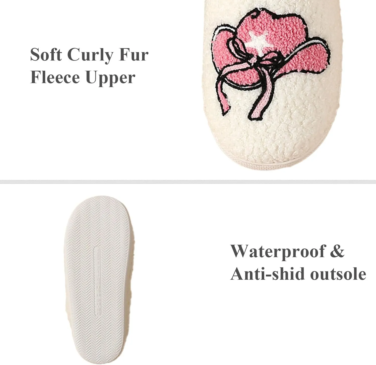 Womens Mens Slip on House Slippers Memory Foam Slippers Scuff Outdoor Indoor Warm Plush Bedroom Shoes