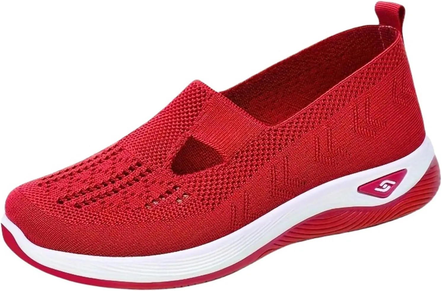 Womens Orthopedic Shoes, Woven Soft Shoes for Women, Arch Support Shoe, Breathable Slip on Foam Diabetic Sneakers