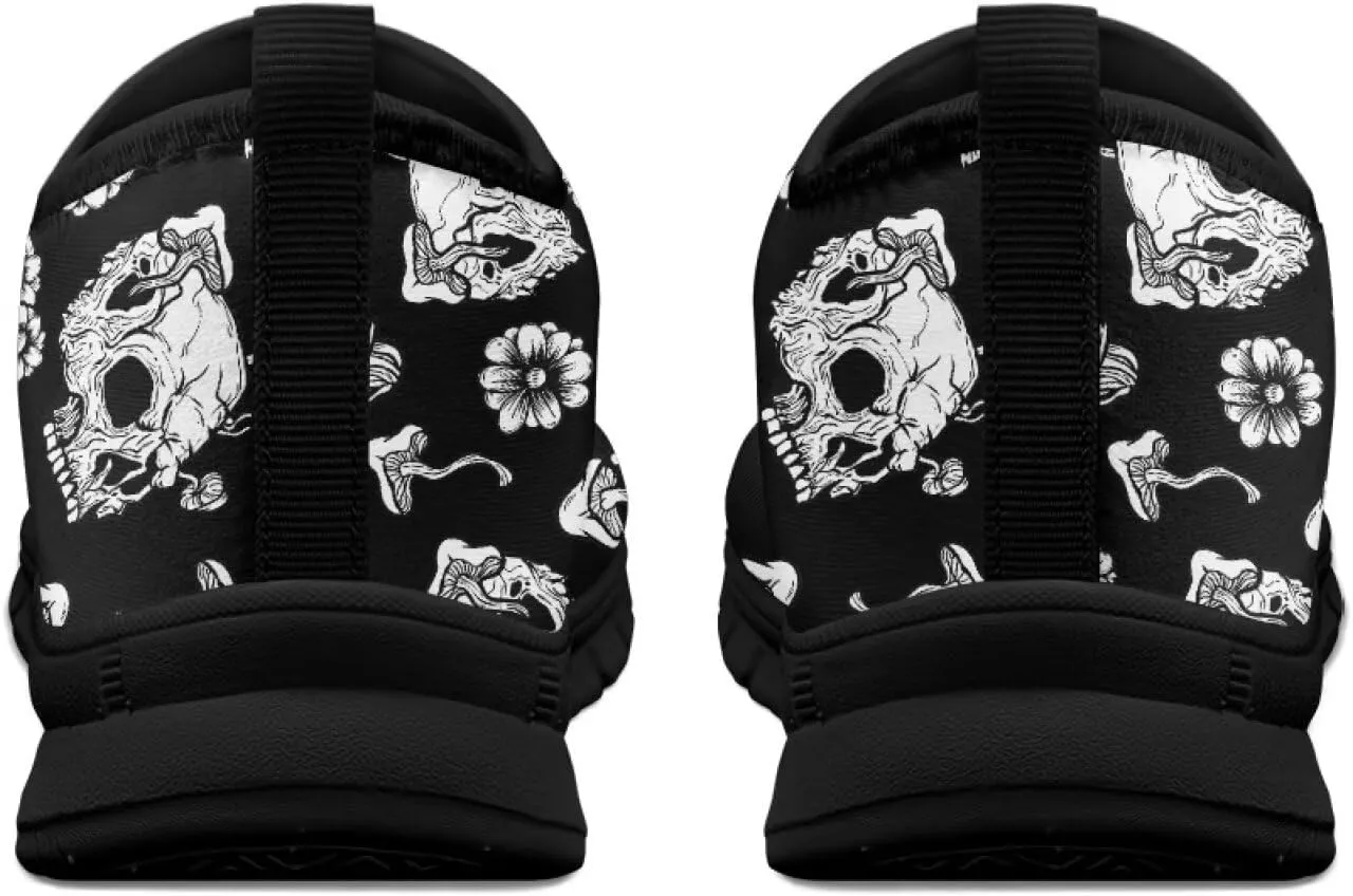 Women's Skull Sneaker Casual Low Top Walking Sneaker Outdoor Breathable Slip On Lightweight Soft Shoes for Women