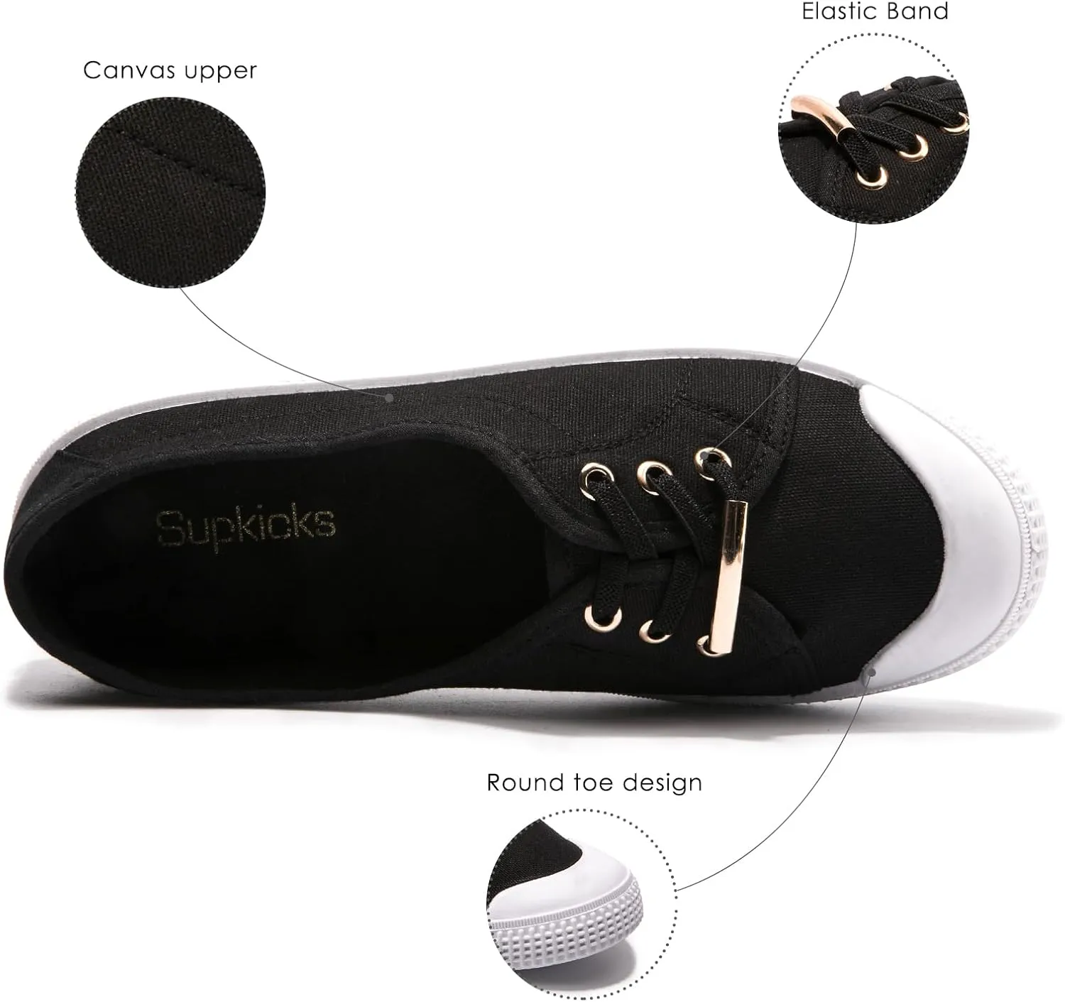 Women's Slip on Canvas Sneakers Low Top Comfort Walking Shoes Casual PU Sneakers Fashion Tennis Shoes