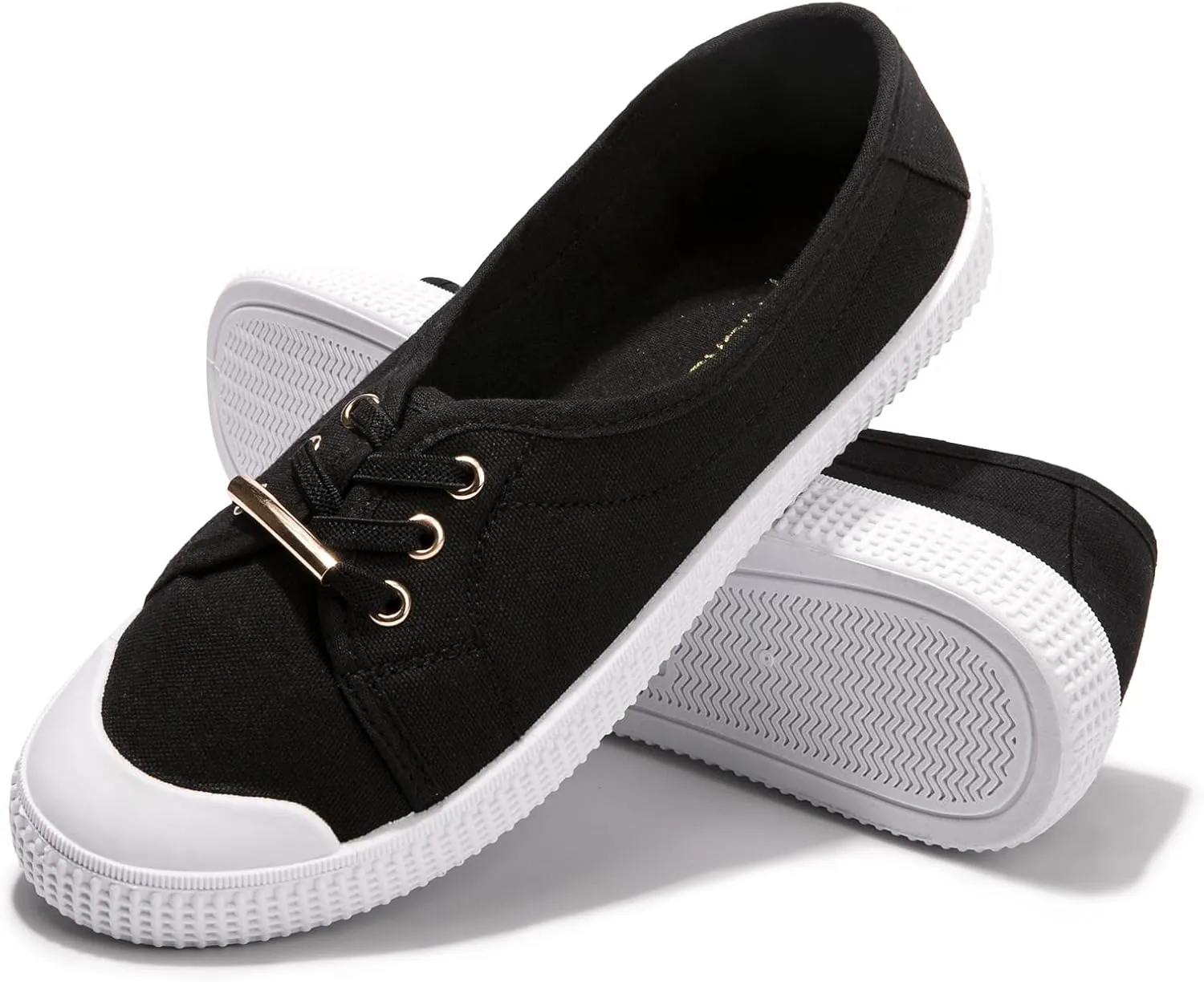 Women's Slip on Canvas Sneakers Low Top Comfort Walking Shoes Casual PU Sneakers Fashion Tennis Shoes