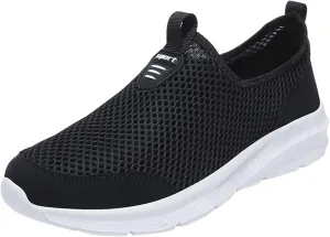 Womens Slip on Walking Shoes Comfort Lightweight Mens Running Shoes Wide Width Casual Shoes for Fall Chunky Sneakers Black Tennis Shoe Loafers Shoe