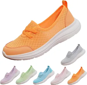 Women's Soft Sole Mesh Comfort Orthopedic Shoes, Comfortable Walking Shoes Women Arch Support, Breathable Low Top Casual Non-Slip Sneakers