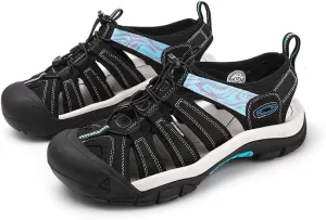 Women's Sport Hiking Sandals Closed Toe Outdoor Athletic Walking Sandal with Arch Support for Wide Feet Women Lightweight Summer Barefoot Beach Water Shoes