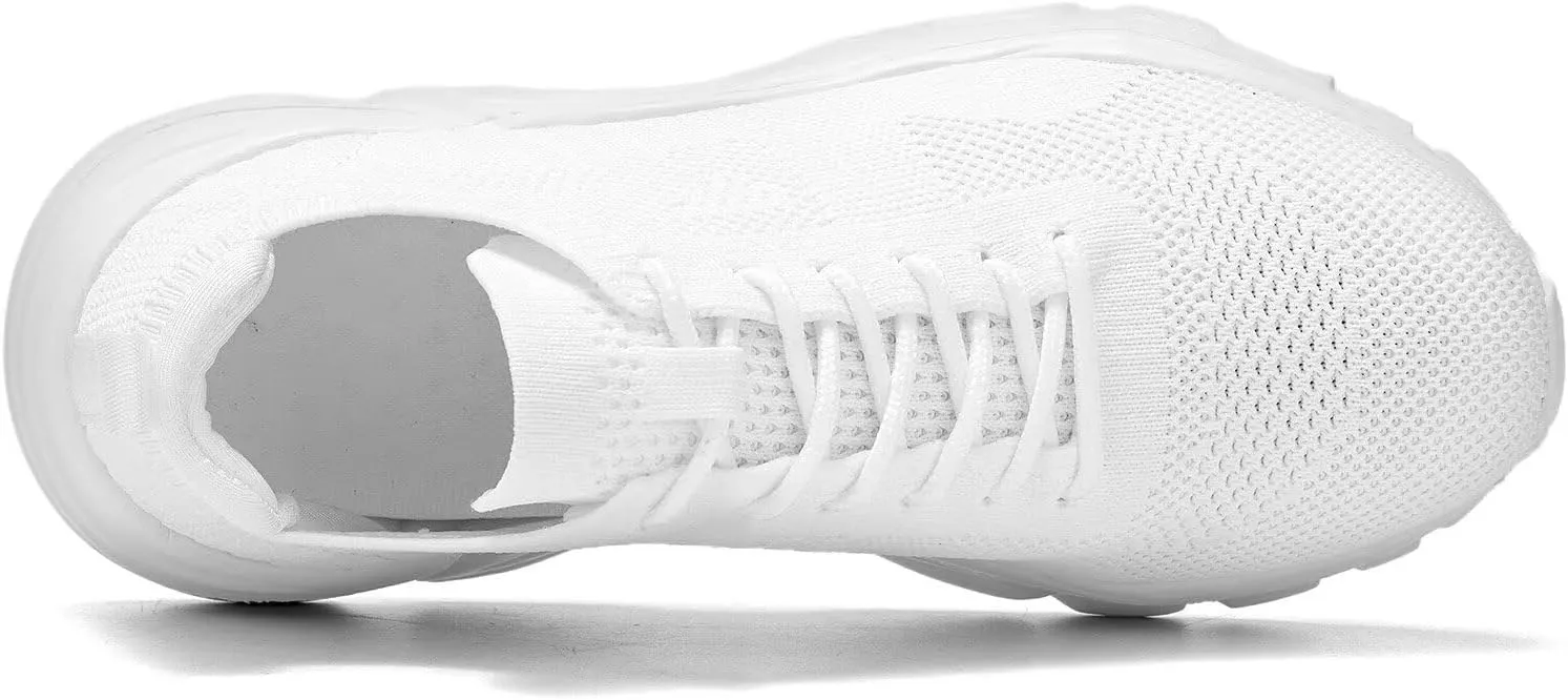 Womens Walking Shoes Non Slip Ladies Running Fashion Athletic Sneakers Work Gym Tennis Athletic Sports Comfort Breathable Lightweight Mesh Soft Sole