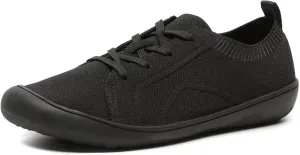 Women's Wide Toe Minimalist Barefoot Walking Shoes Comfort Low Top Knit Lace-up Sneakers Casual Outdoor Tennis Shoes
