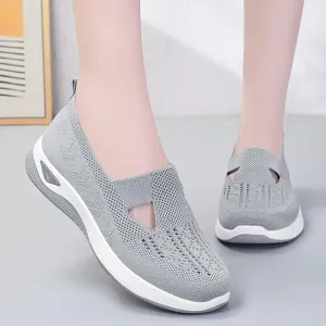 Women's Woven Breathable Soft Sole Shoes,Outdoor Comfort Casual Fashion Slip-On Walking Shoes, Casual Mesh Shoes