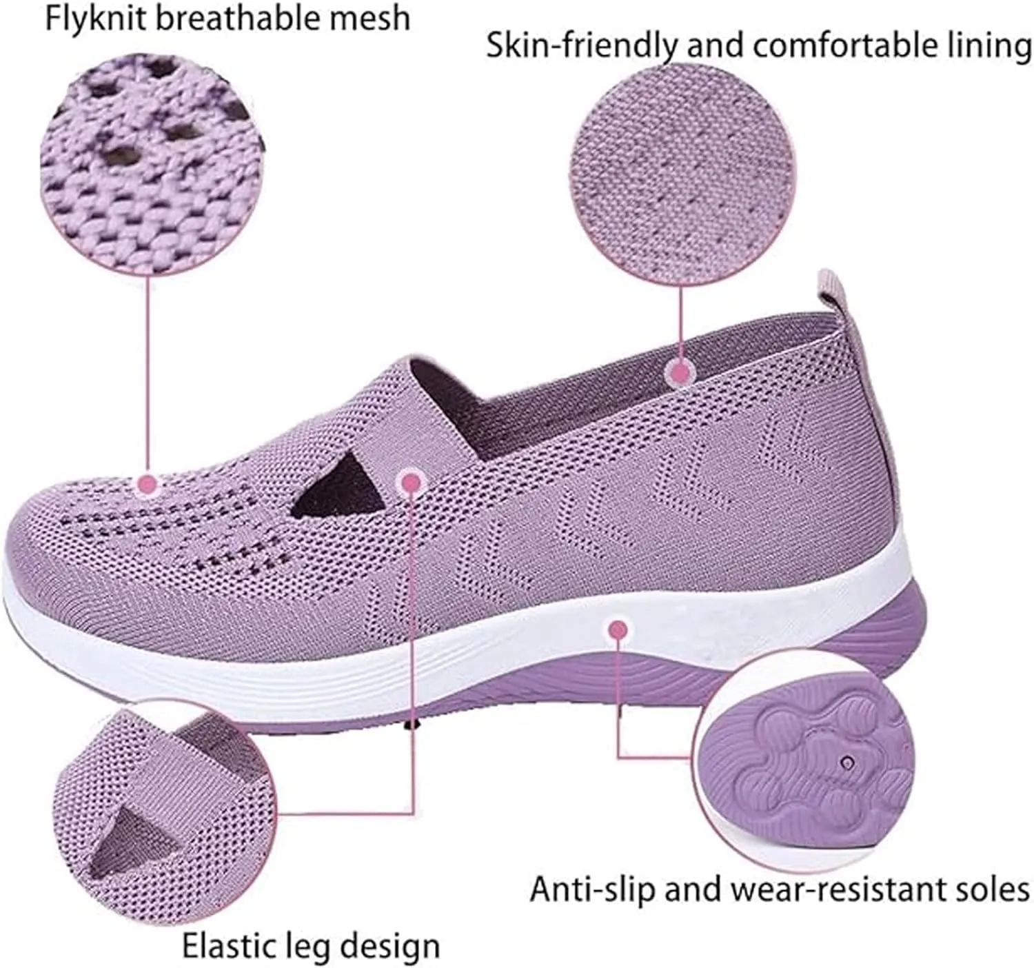 Womens Woven Orthopedic Shoes Walking Comfortable Breathable Non Slip Work Soft Shoe on Arch Support Sneakers for Plantar Fasciitis