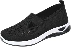 Womens Woven Orthopedic Shoes Walking Comfortable Breathable Non Slip Work Soft Shoe on Arch Support Sneakers for Plantar Fasciitis
