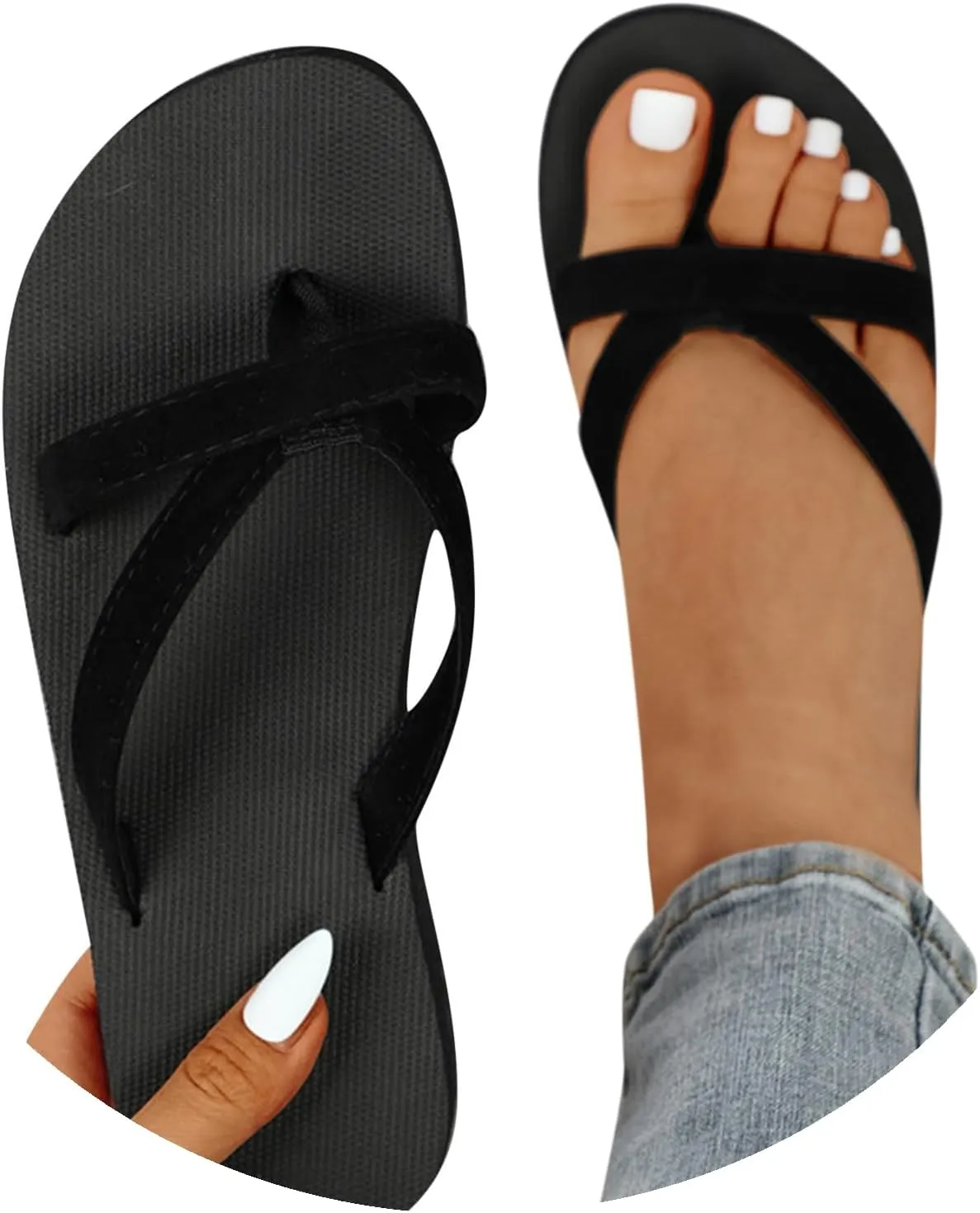 Women's Yoga Foam Flip Flops with Arch Support Thong Sandals Non-Slip Yoga Mat Comfortable Beach Thong Sandals