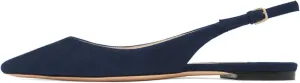 XYD Women Pointy Toe Slingback Ballet Flats Low Heel Slip On Sandals Comfortable Backless Walking Dress Shoes