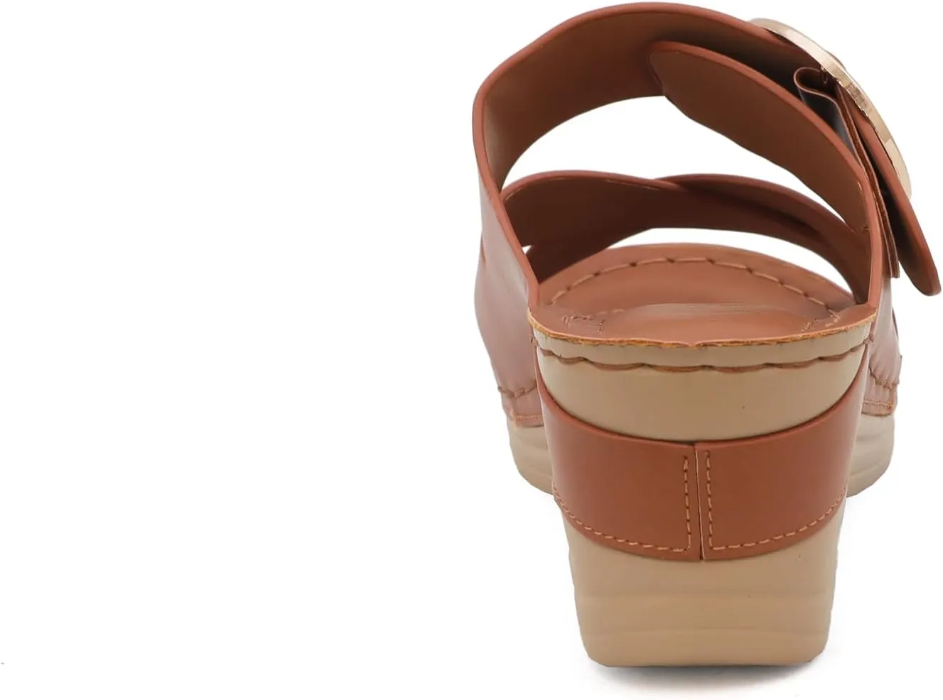 YOKI IRENA Women’s Slides Comfort Wedge Sandals with Crisscross Upper & Buckle, Dressy Sandals Women, Wedge Sandals for Women, Women's Sandals Comfortable, Summer Sandals