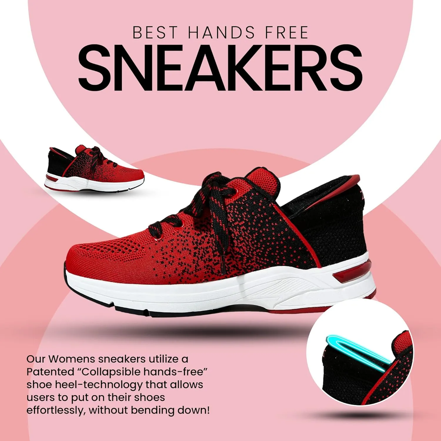 ZEBA Hands Free Slip on Sneakers for Women - Step Up Your Comfort and Style with Perfect Walking Shoes and Fashion Sneakers