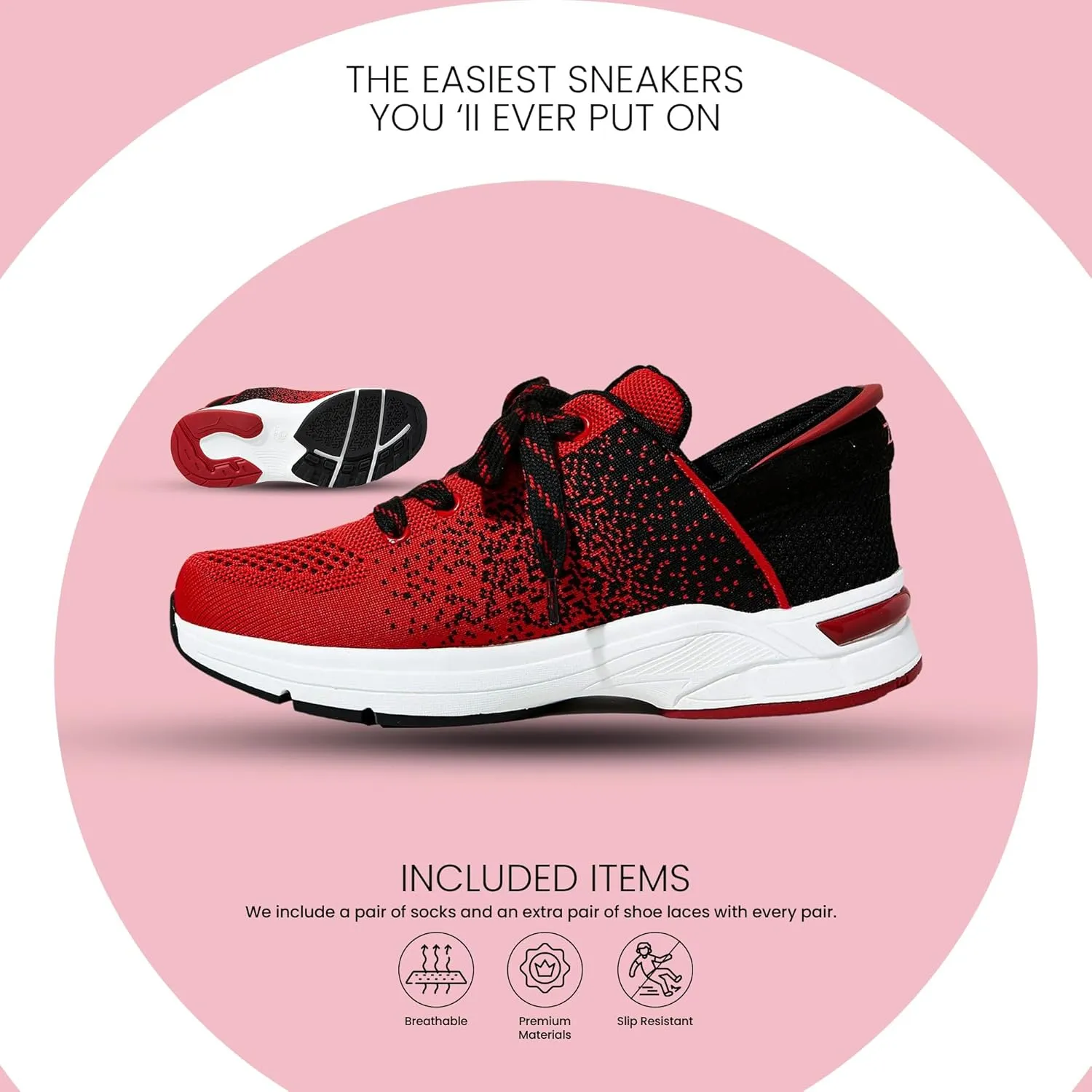 ZEBA Hands Free Slip on Sneakers for Women - Step Up Your Comfort and Style with Perfect Walking Shoes and Fashion Sneakers