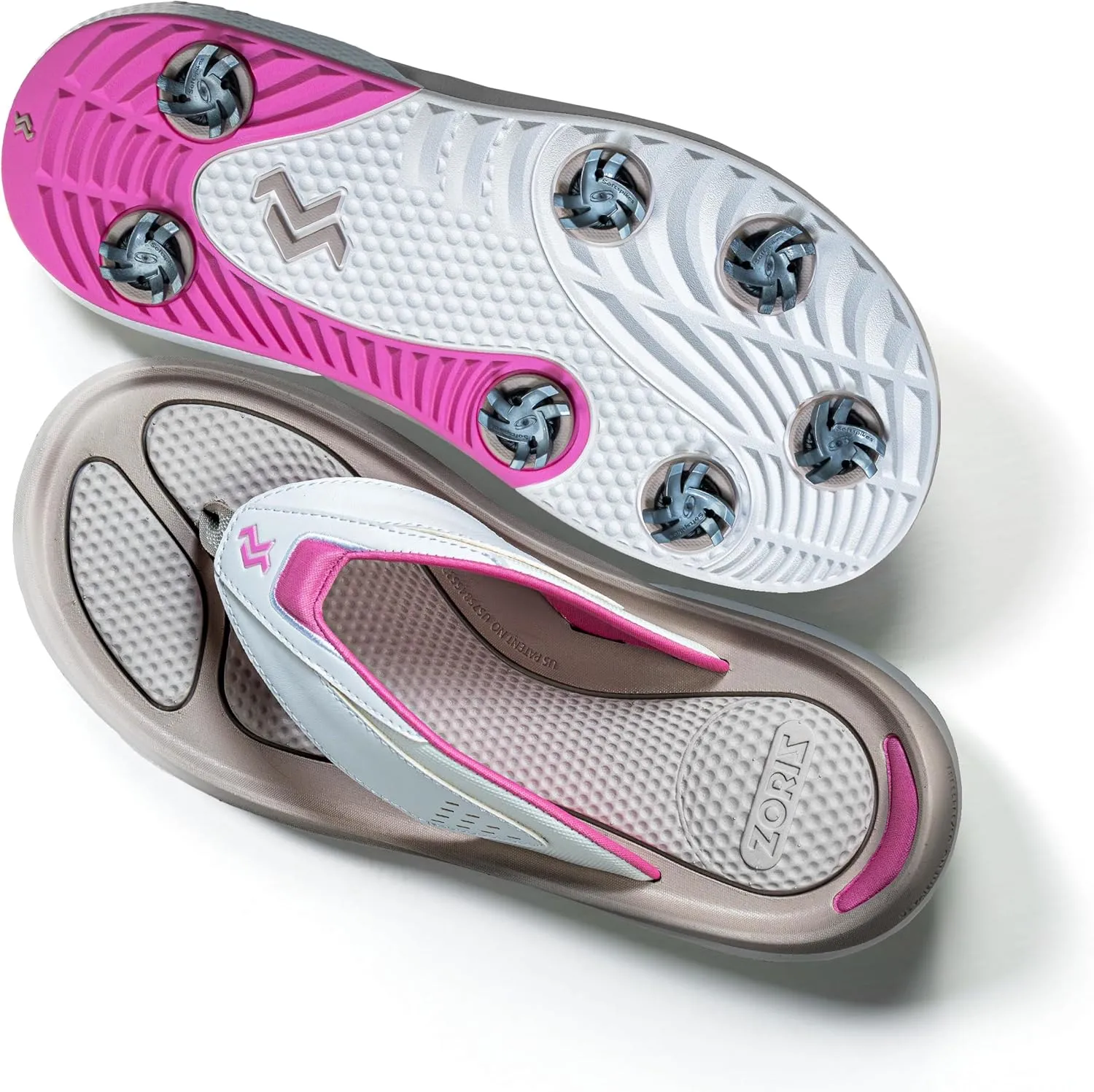 ZORIZ Zoomy Golf Sandals - Unisex Golf Flip Flops With Removable Tornado Golf Cleats - Mens and Womens Sandals for Walking, Beach, or Sports