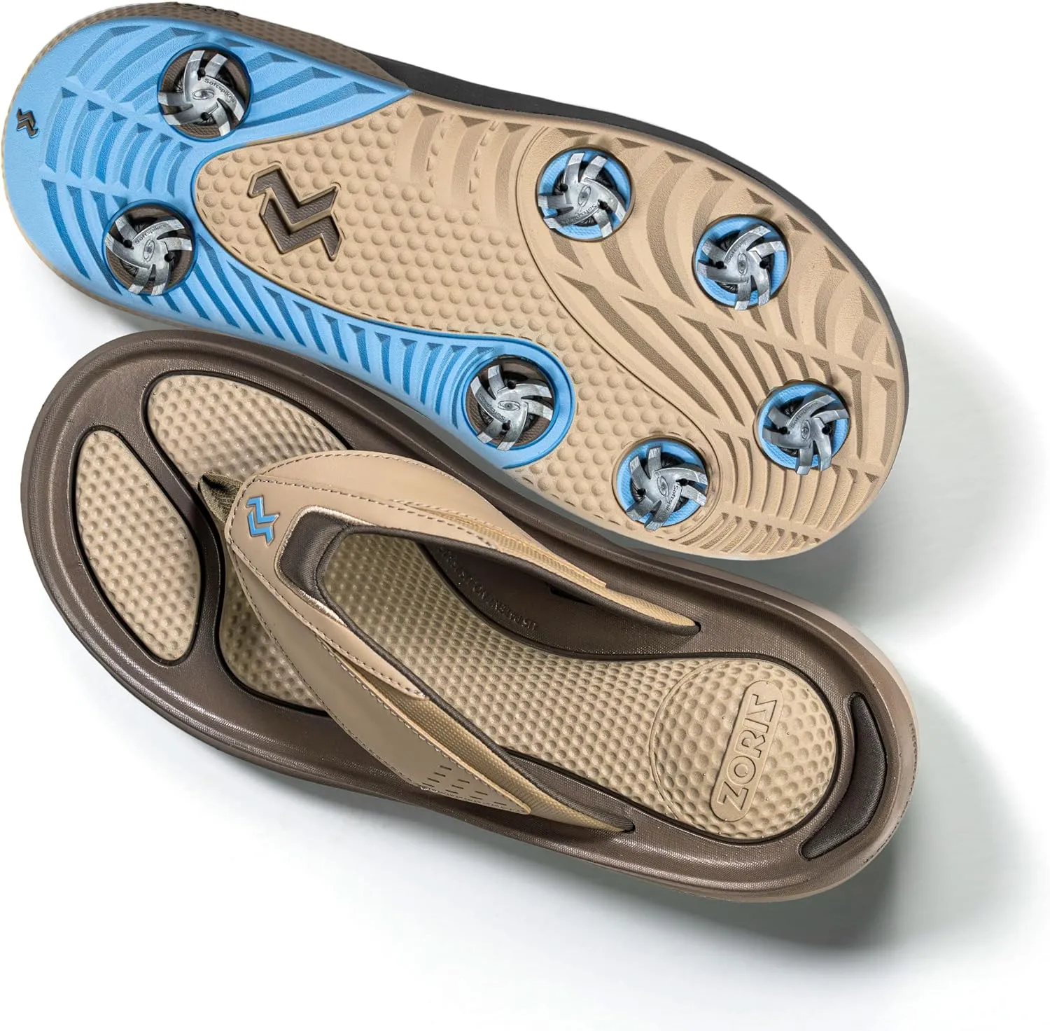 ZORIZ Zoomy Golf Sandals - Unisex Golf Flip Flops With Removable Tornado Golf Cleats - Mens and Womens Sandals for Walking, Beach, or Sports