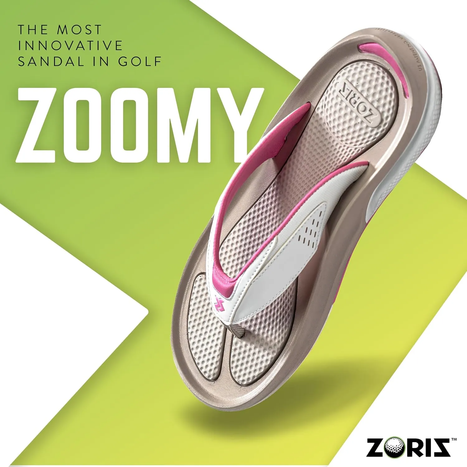 ZORIZ Zoomy Golf Sandals - Unisex Golf Flip Flops With Removable Tornado Golf Cleats - Mens and Womens Sandals for Walking, Beach, or Sports