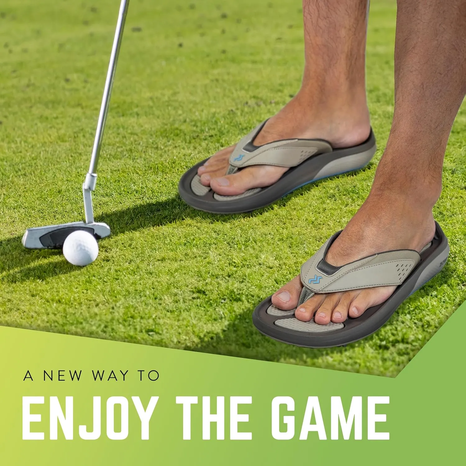 ZORIZ Zoomy Golf Sandals - Unisex Golf Flip Flops With Removable Tornado Golf Cleats - Mens and Womens Sandals for Walking, Beach, or Sports